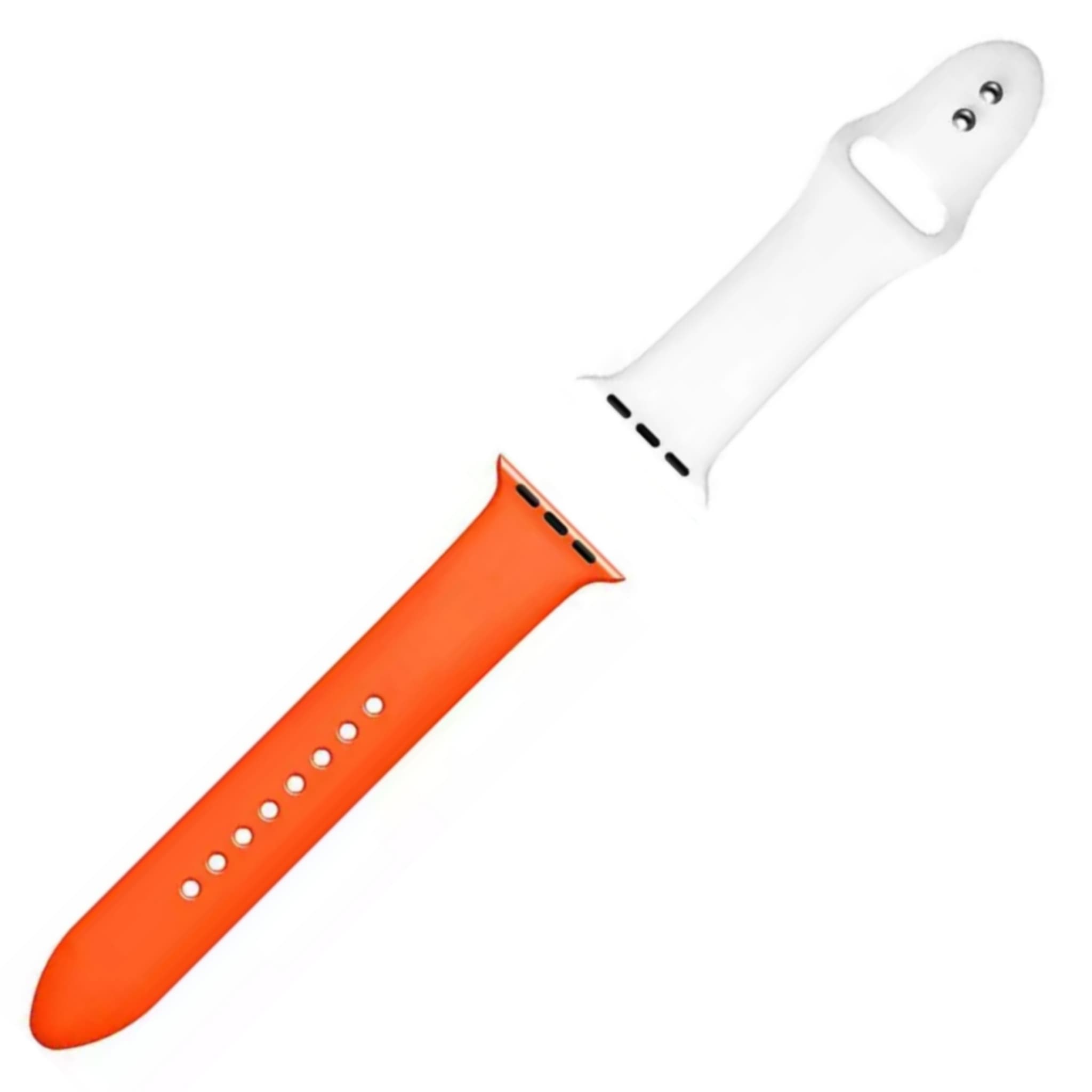 Silicone Band mix colors Orange&White- باند سيليكون مكس الوان برتقالي مع أبيض