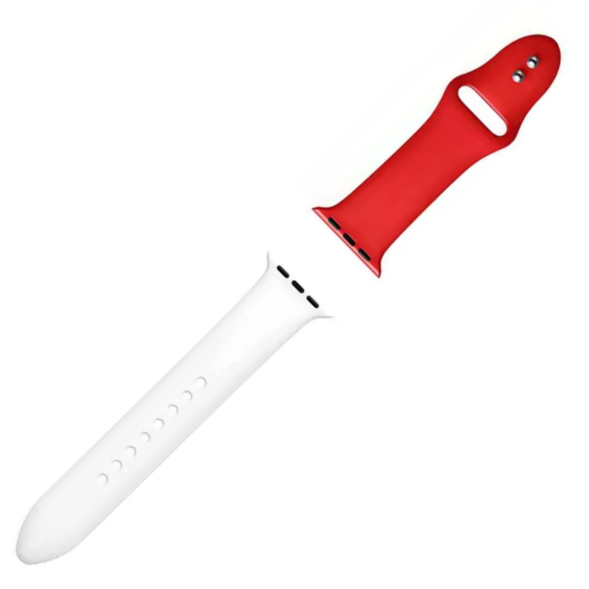 Silicone Band mix colors Red&White- باند سيليكون مكس الوان احمر مع أبيض